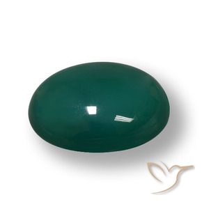 59.33 ct Green Agate Stone, Natural Agate in Oval Cabochon Shape for Sale