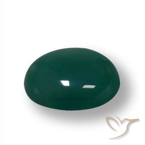 50.18 ct Green Agate Stone, Natural Agate in Oval Cabochon Shape for Sale