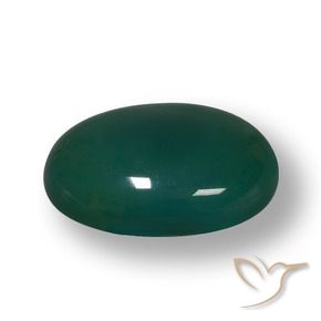 52.23 ct Green Agate Stone, Natural Agate in Oval Cabochon Shape for Sale