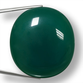 187.05 ct Green Agate Gemstone, Agate Gem in Oval Cabochon Shape for Sale.