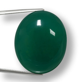 65.4ct Oval Cabochon Green Agate Gem for sale 65.4ct Oval Cabochon Green Agate Gem (ID: 457895)