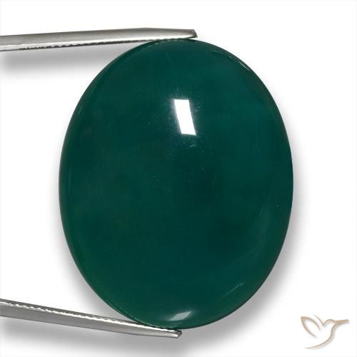63.79ct Natural Cool Green Agate, Oval, Translucent