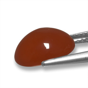 Agate Gemstone in 11.4 x 10 mm Size for Sale, Agate Stone in Medium-Dark Red Color