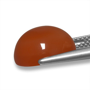 Agate Gemstone in 11.8 x 11.1 mm Size for Sale, Agate Stone in Fire Red Color