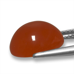 Agate Gemstone in 12.1 x 11.3 mm Size for Sale, Agate Stone in Orange Red Color