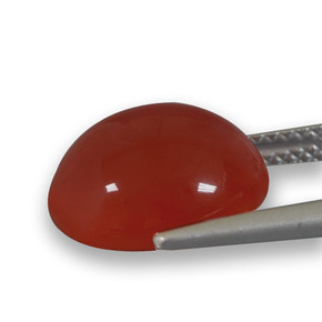 Agate Gemstone in 12.3 x 10.6 mm Size for Sale, Agate Stone in Lipstic Red Color