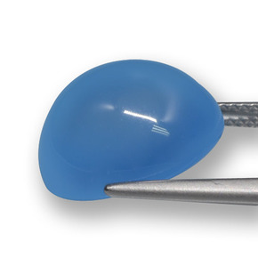 Agate Gemstone in 15 x 13.2 mm Size for Sale, Agate Stone in Blue Color