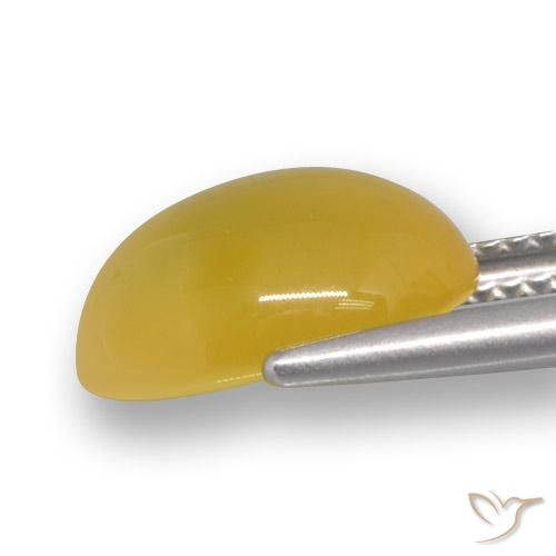 Agate Gemstone in 12 x 10 mm (calibrated) Size for Sale, Agate Stone in Honey Yellow Color