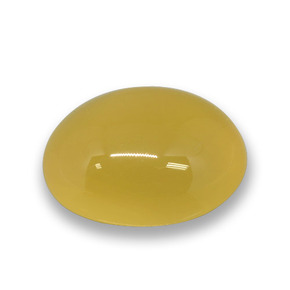3.65 ct Yellow Agate Stone, Natural Agate in Oval Cabochon Shape for Sale
