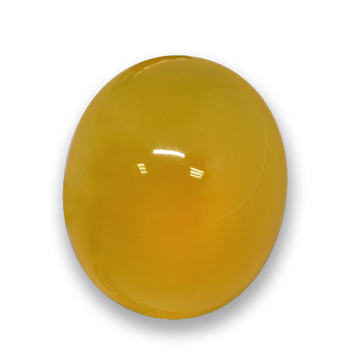 Golden-Orange Agate Gem - 3.7ct Oval Cabochon (ID: 458326)