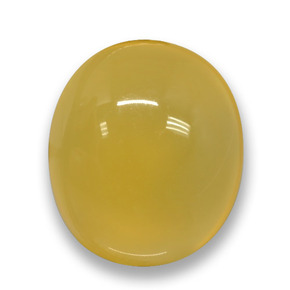 2.98 ct Yellow Agate Gemstone, Agate Gem in Oval Cabochon Shape for Sale.