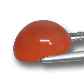 Agate Gemstone in 11.5 x 10.8 mm Size for Sale, Agate Stone in Medium Red Color