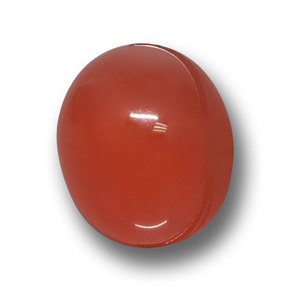 4.68 ct Red Agate Gemstone, Agate Gem in Oval Cabochon Shape for Sale.