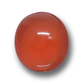 5.38 ct Orange Agate Gemstone, Agate Gem in Oval Cabochon Shape for Sale.