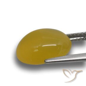 Agate Gemstone in 12.4 x 10.9 mm Size for Sale, Agate Stone in Deep Yellow Color