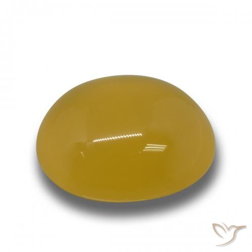 7.28 ct Golden Agate Stone, Natural Agate in Oval Cabochon Shape for Sale