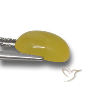 Agate Gemstone in 12 x 10 mm (calibrated) Size for Sale, Agate Stone in Medium-Light Yellow Color