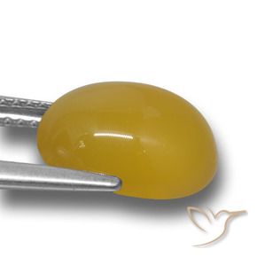 Agate Gemstone in 11.5 x 9.9 mm Size for Sale, Agate Stone in Honey Yellow Color