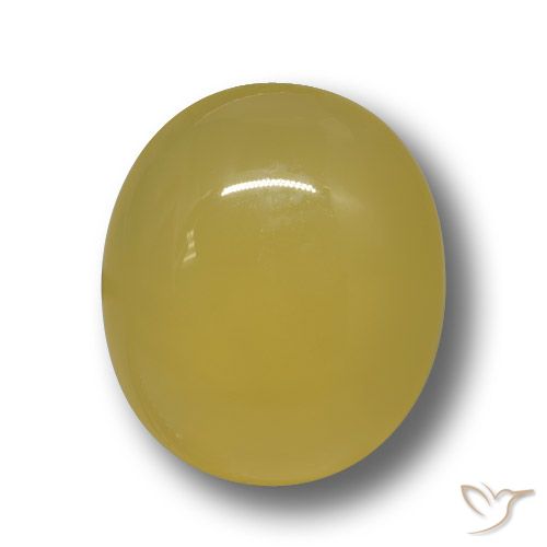 5.07ct Natural Medium Yellow Agate, Oval, Translucent