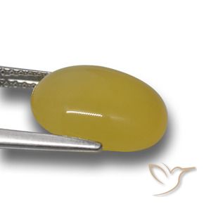 Agate Gemstone in 13 x 11 mm (calibrated) Size for Sale, Agate Stone in Medium Yellow Color