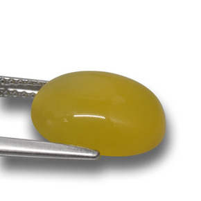 Agate Gemstone in 12.6 x 11 mm Size for Sale, Agate Stone in Honey Yellow Color