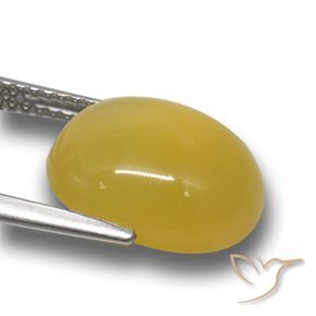 Agate Gemstone in 12.9 x 11.5 mm Size for Sale, Agate Stone in Honey Yellow Color