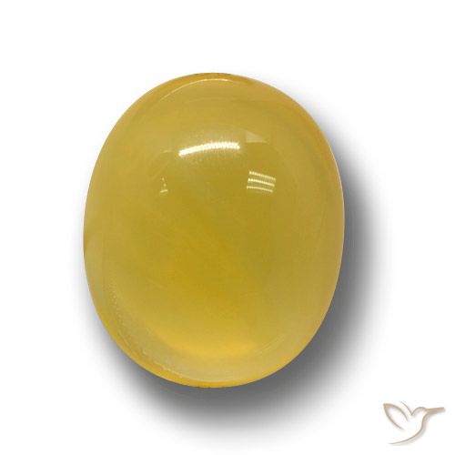 11,9 x 10mm Agata giallo Ovale cabochon dall'India, peso di 4,28 ct, pietra preziosa naturale Tinto in purezza Translucent, Agata 1pz - il colore è Giallo intenso, durezza Mohs di 6,5 - 7 adatto per gioielli da indossare ogni giorno, Photo A