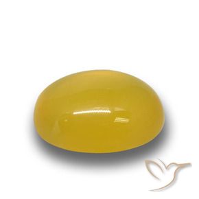 4.28 ct Yellow Agate Stone, Natural Agate in Oval Cabochon Shape for Sale