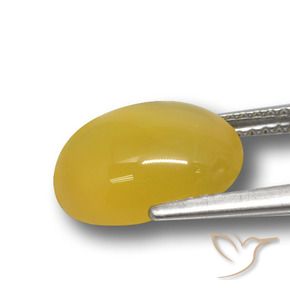 Agate Gemstone in 12 x 10 mm (calibrated) Size for Sale, Agate Stone in Deep Yellow Color