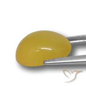 Agate Gemstone in 11.7 x 10.6 mm Size for Sale, Agate Stone in Deep Yellow Color