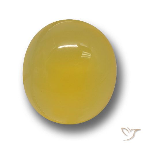 5.57 ct Yellow Agate, 12.1 x 11 mm Oval Cut From India, Photo A