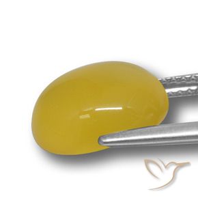 Agate Gemstone in 12.1 x 11 mm Size for Sale, Agate Stone in Deep Yellow Color