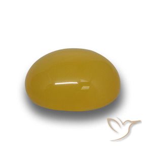 4.23 ct Yellow Agate Stone, Natural Agate in Oval Cabochon Shape for Sale