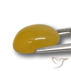 Agate Gemstone in 12 x 10 mm (calibrated) Size for Sale, Agate Stone in Deep Yellow Color