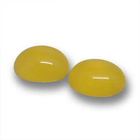 11.90 ctw Yellow Agate Stones, Natural Agate in Oval Cabochon Shape for Sale