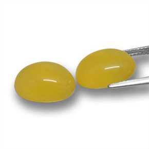 Agate Gemstones in 12.9 x 10.8 mm Size for Sale, Agate Stones in Yellowish Gold Color