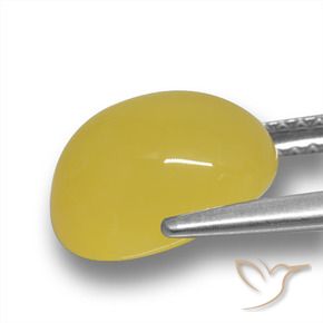 Agate Gemstone in 11 x 9 mm (calibrated) Size for Sale, Agate Stone in Medium Yellow Color