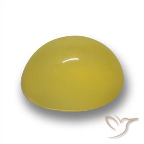 5.28 ct Yellow Agate Stone, Natural Agate in Oval Cabochon Shape for Sale