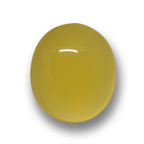 Light Honey Yellow Агат Камень - 3.9ct Овал Кабошон (ID: 458715)