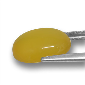 Agate Gemstone in 11.3 x 9.8 mm Size for Sale, Agate Stone in Light Honey Yellow Color