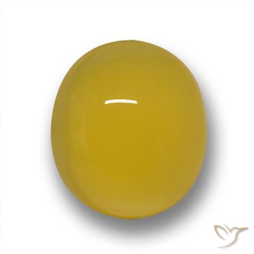 3.29ct Natural Deep Yellow Agate, Oval, Translucent