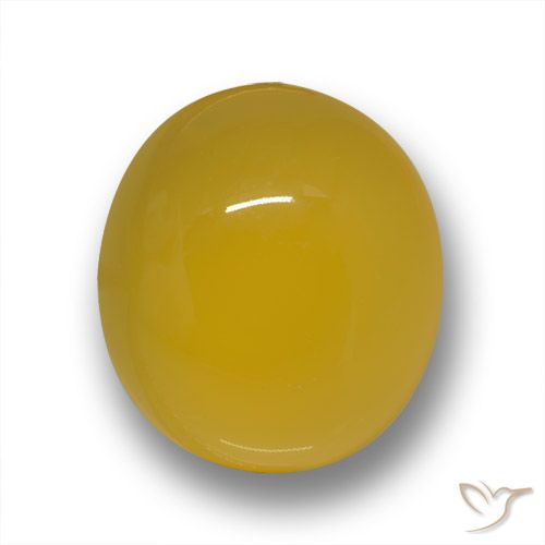 Ágata Amarillo Cabujón Óvalo de 10,7 x 9,6mm de India, peso de 3.62ct, piedra preciosa Teñido de forma natural en claridad Translúcido, Ágata de 1 pieza: el color es Amarillo púrpura, dureza Mohs de 6.5 - 7 Adecuado para joyas de uso diario, Photo A