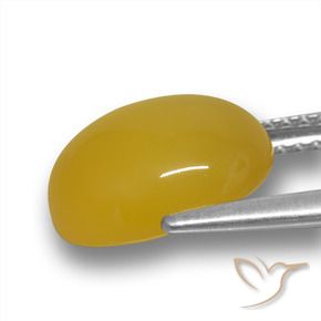 Agate Gemstone in 10.7 x 9.6 mm Size for Sale, Agate Stone in Deep Yellow Color