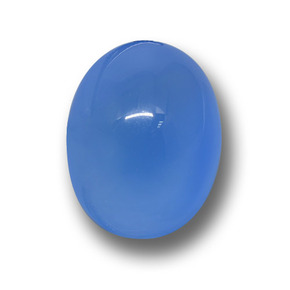 13.20 ct Blue Agate Gemstone, Agate Gem in Oval Cabochon Shape for Sale.