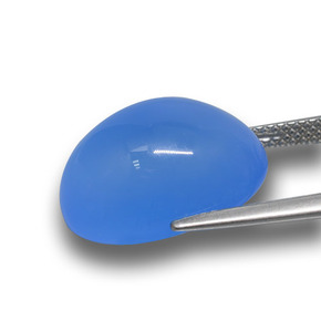 Agate Gemstone in 16.6 x 13.1 mm Size for Sale, Agate Stone in Blue Color