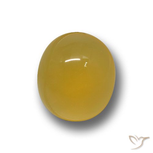 4.96ct Natural Deep Yellow Agate, Oval, Translucent