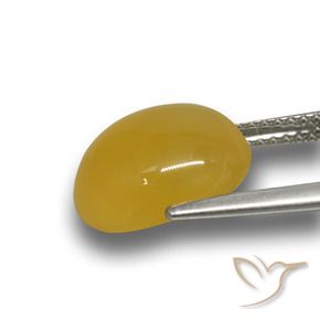 Agate Gemstone in 12 x 10 mm (calibrated) Size for Sale, Agate Stone in Deep Yellow Color
