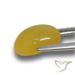 Agate Gemstone in 11 x 9 mm (calibrated) Size for Sale, Agate Stone in Deep Yellow Color