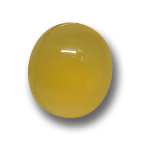 Deep Yellow Agate Gem - 4.4ct Oval Cabochon (ID: 458762)