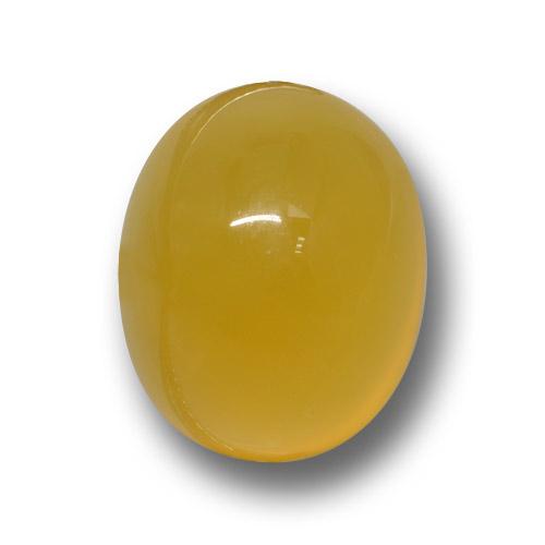 Golden-Orange Agate Gem - 4.8ct Oval Cabochon (ID: 458764)